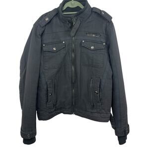 XIOS Gray Military Aviator Chore Field 2XL Outdoor Jacket Utility Men’s Zipper